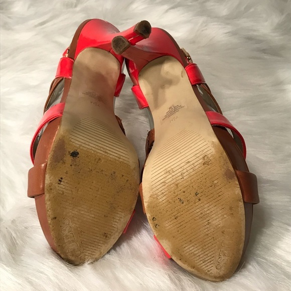 Guess Summer Love Heels Brown and Red Heels - Picture 5 of 12